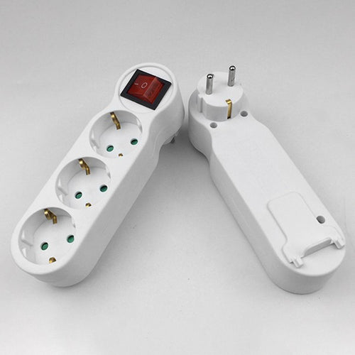 1个 颜色：白色 材质：ABS AC100-240V 欧规 欧式德标带开关一出