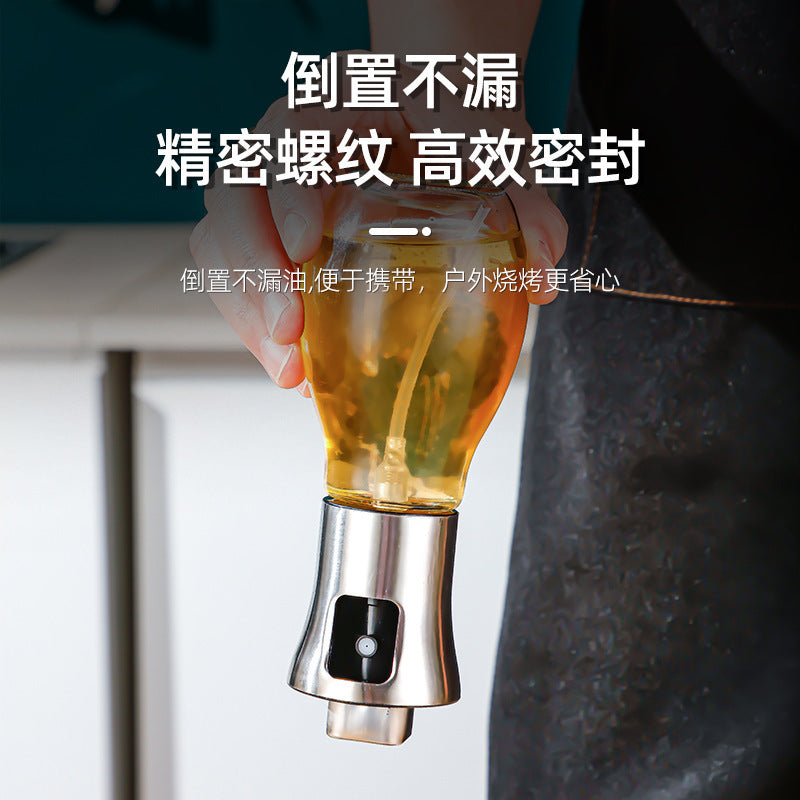 家用玻璃喷油瓶按压式喷雾油壶厨房喷油壶不锈钢喷油瓶雾化喷油壶