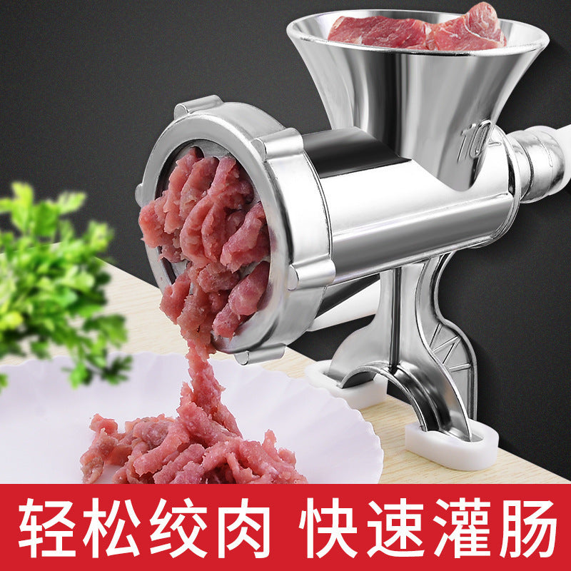 跨境爆款手动绞肉机家用多功能绞辣椒香肠机加厚手摇灌肠机大容量
