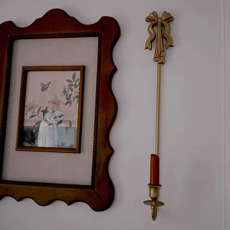 Vintage zidni nosač sveća - kompatibilan za uske prostore, ukrašeni gvozdeni luster sa svećnjacima, idealan za dom, spavaću sobu, trpezariju, dekoraciju bašte - romantična atmosfera