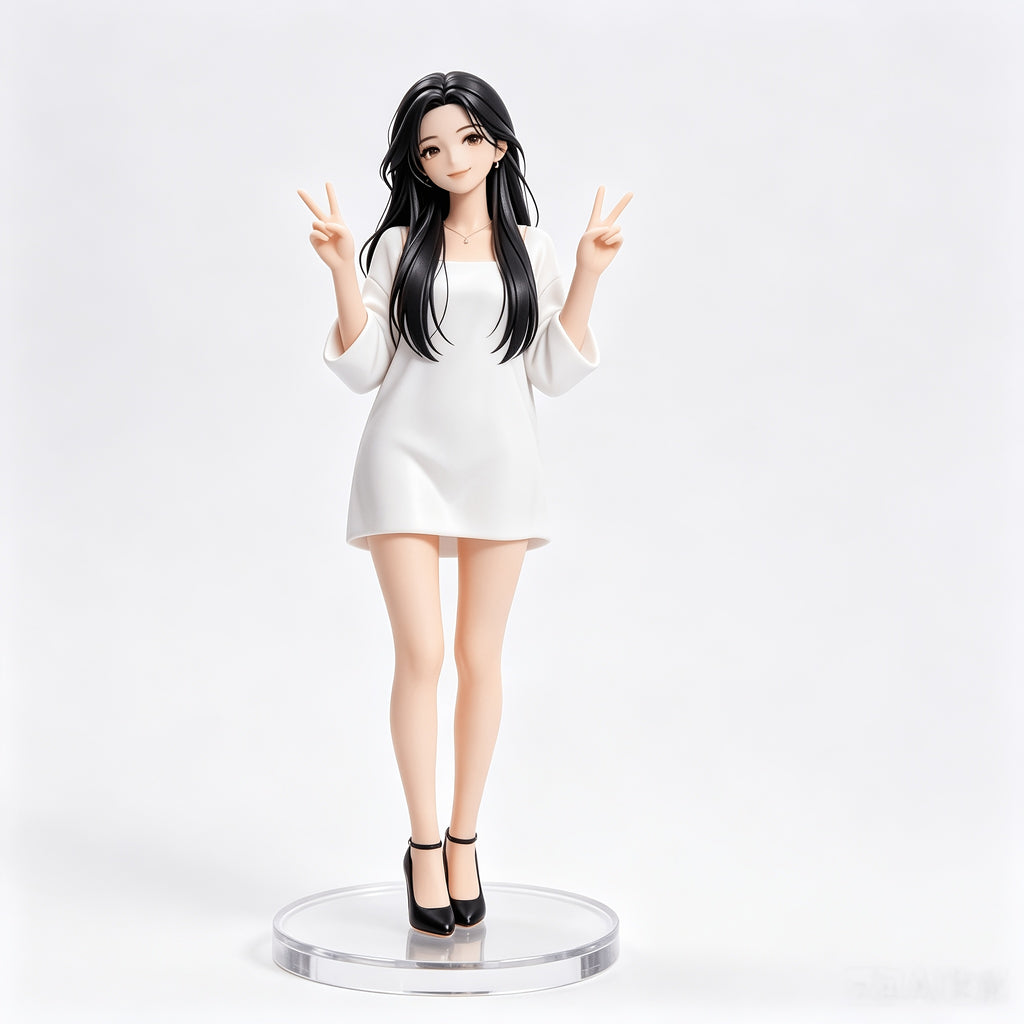 Custom Single-Figure Anime Style Realistic Figure, Resin with Matte Finish, 2D Personalized Collectible Statue, Hand-Painted Sculpture for Desktop Display, Customizable Pose & Appearance, Ideal Gift for Anime Fans, Single Custom Figure