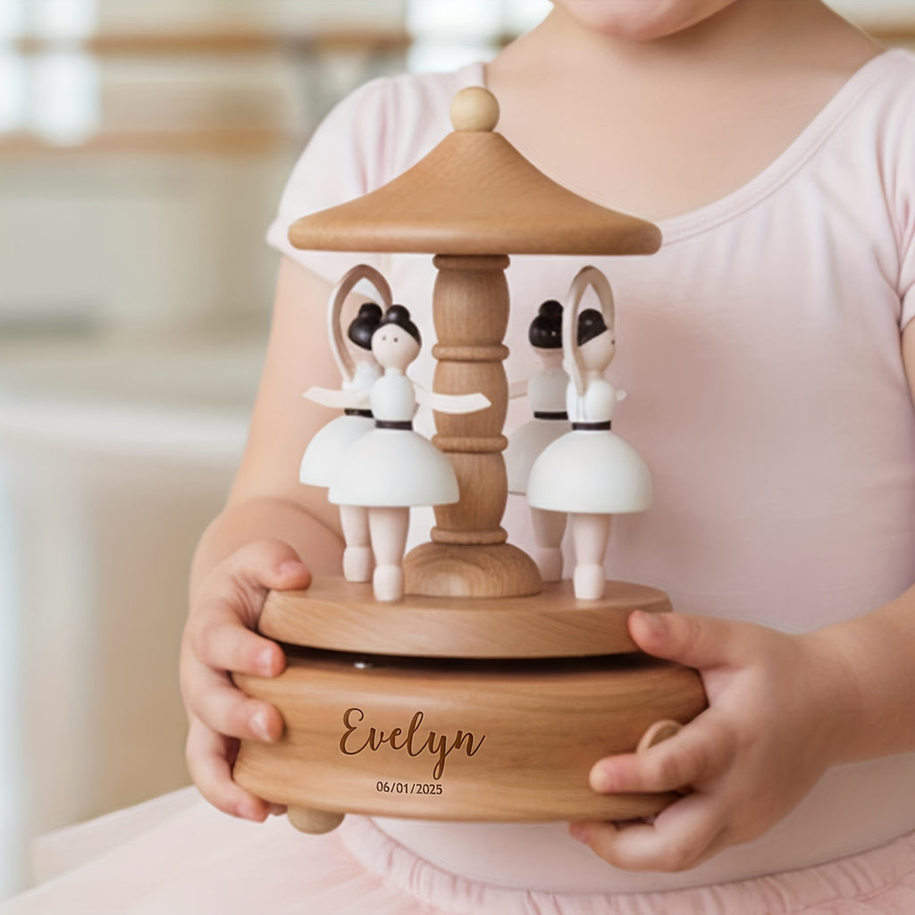 Personalized Wooden Train Music Box, Party Gift, Birthday Gift, Souvenir Gift, Engraved Name Music Box