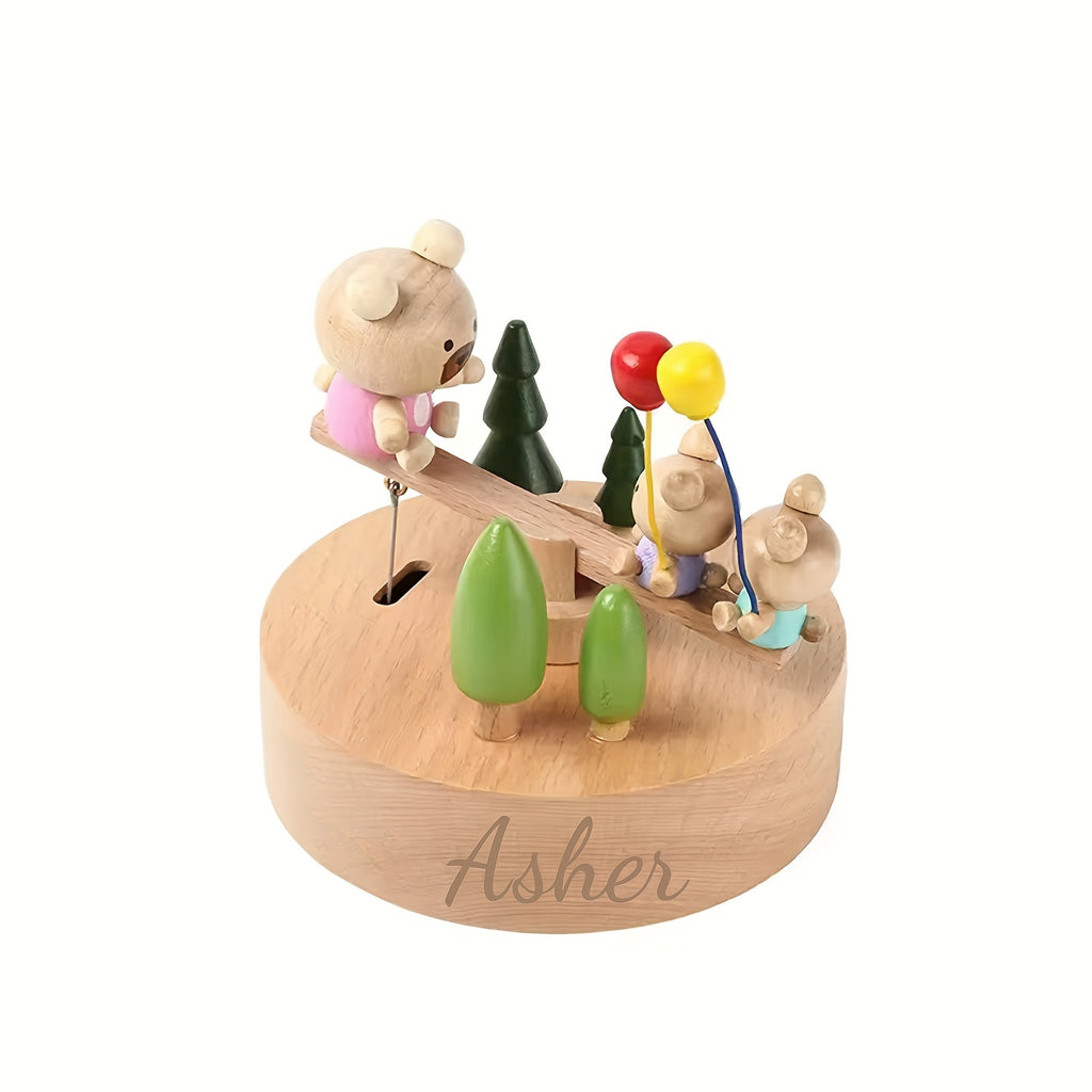 Personalized Wooden Train Music Box, Party Gift, Birthday Gift, Souvenir Gift, Engraved Name Music Box