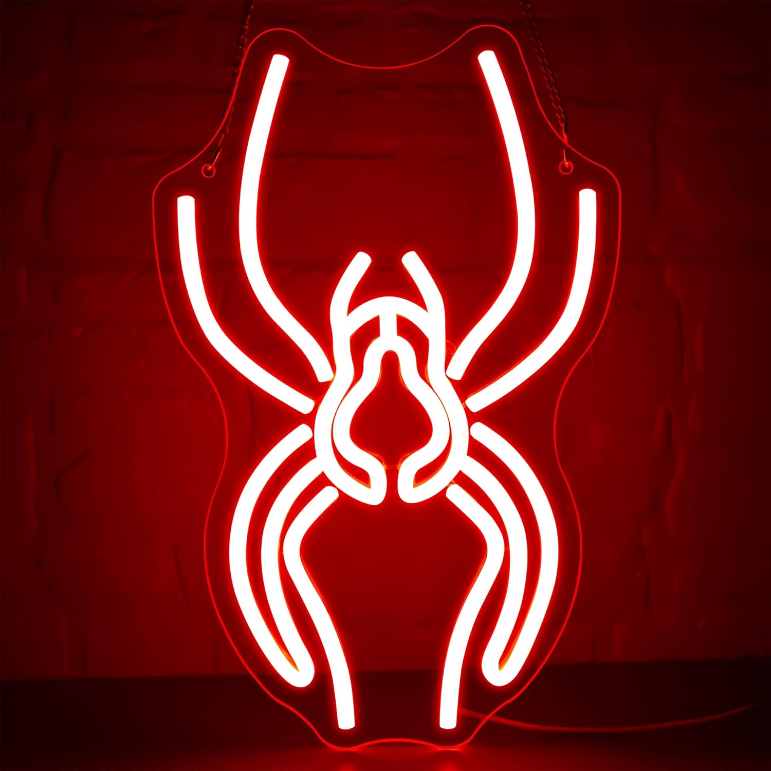Spider LED Dimmable Neon Zidni Dekor, USB Napajanje, Dimmable Anime Halloween Neon Svetlo za Mušku Pećinu, LED Svetleći Pauk Znak, Pogodno za Igraonicu, Prodavnicu Kućnih Ljubimaca, Bar, Spavaću Sobu, Halloween Rođendanski Poklon Umetnost
