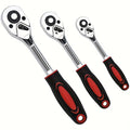 Set od 3 komada: 1/4", 3/8", 1/2" čegrtaljka sa brzim otpuštanjem, 24 zuba, teleskopska utična čegrtaljka, alat sa ručkom čegrtaljke