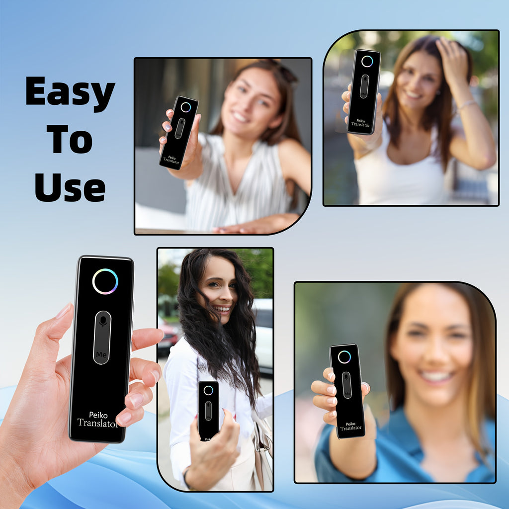 Portable Language Translator Device, Two-Way Instant Translator, APP Online Voice Translation, 136 Languages Supported, High Accuracy Translator Device for Travel Business Learning