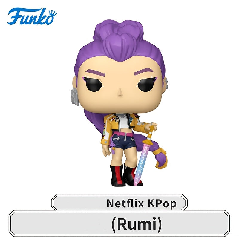 Funk POP Demon Hunter K-POP Demon Slayer Girl Group Rumi Zoey Mira Qin Yu (Random Style) - Birthday Gift Idea - Official Merchandise - Collectible Display Model Figure - Anime Fan Collection - Desktop Ornament