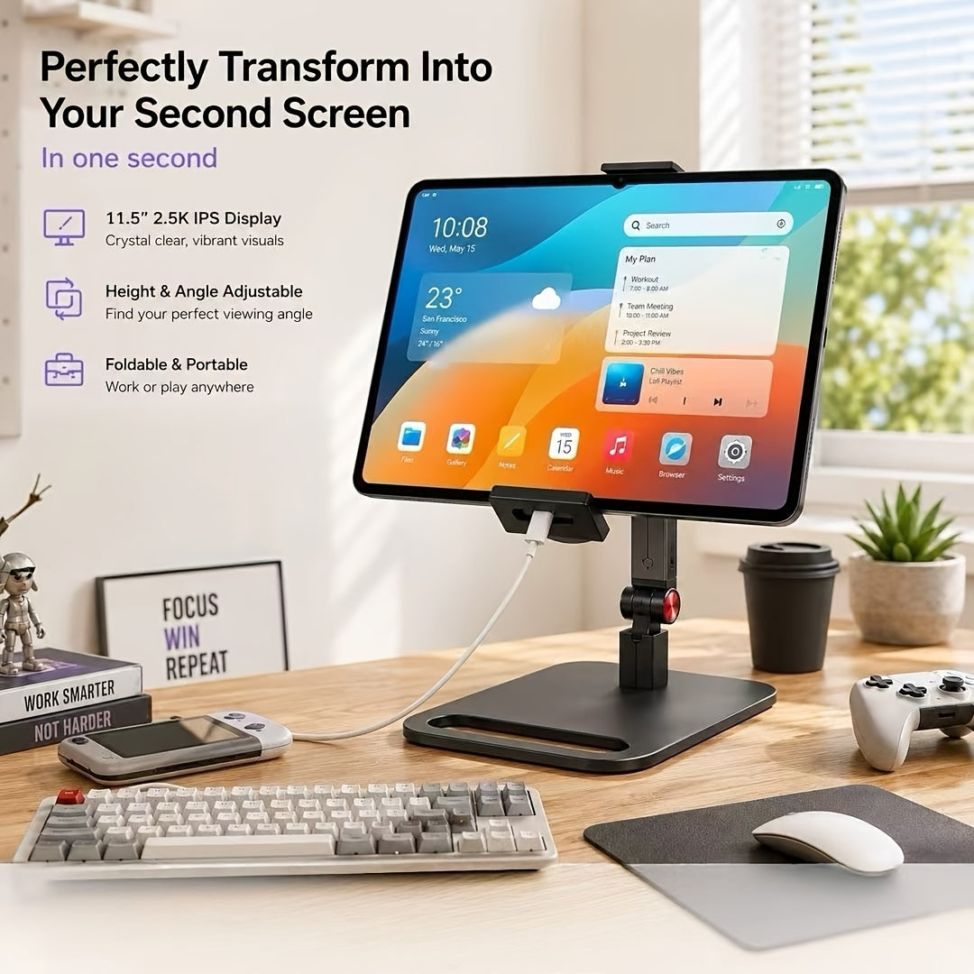 Premium podesivi stalak za tablet, držač sa više zglobova koji se rotira za 360°, čvrst nosač za sto za tablete i laptope od 10,16-43,94 cm, protivklizni i stabilan za kuću, kancelariju i live strimovanje