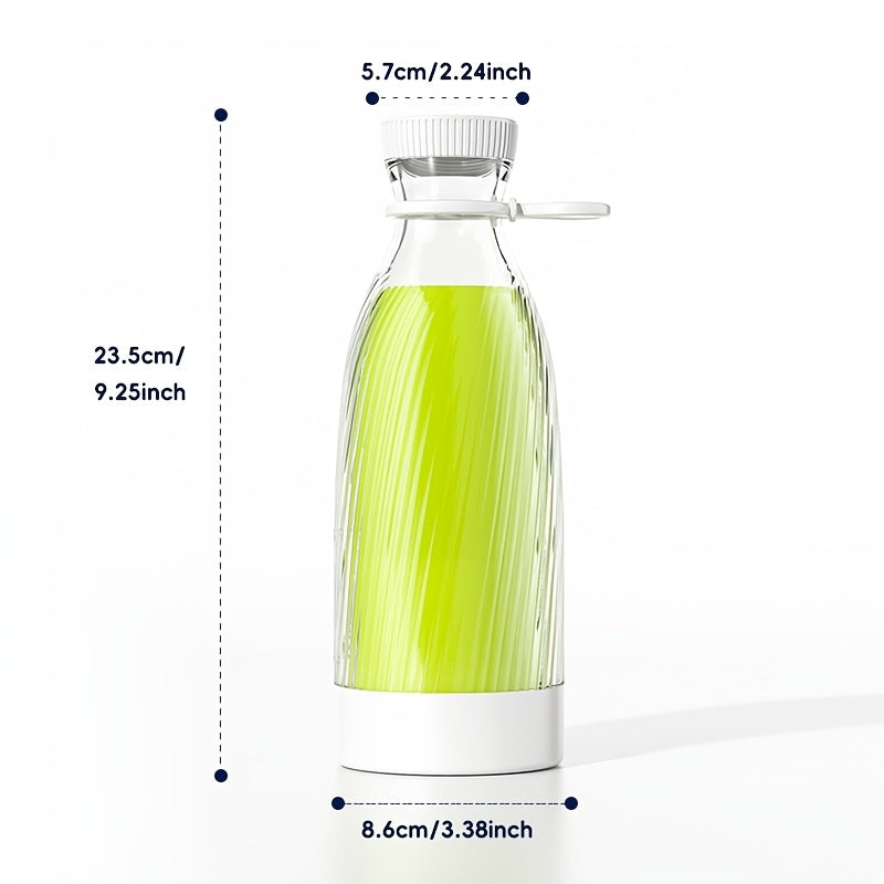 Prenosivi električni USB sokovnik-blender, mini blender za smoothie, salate i sokove, 420ml sa LED displejem, višenamenski aparat za pravljenje soka