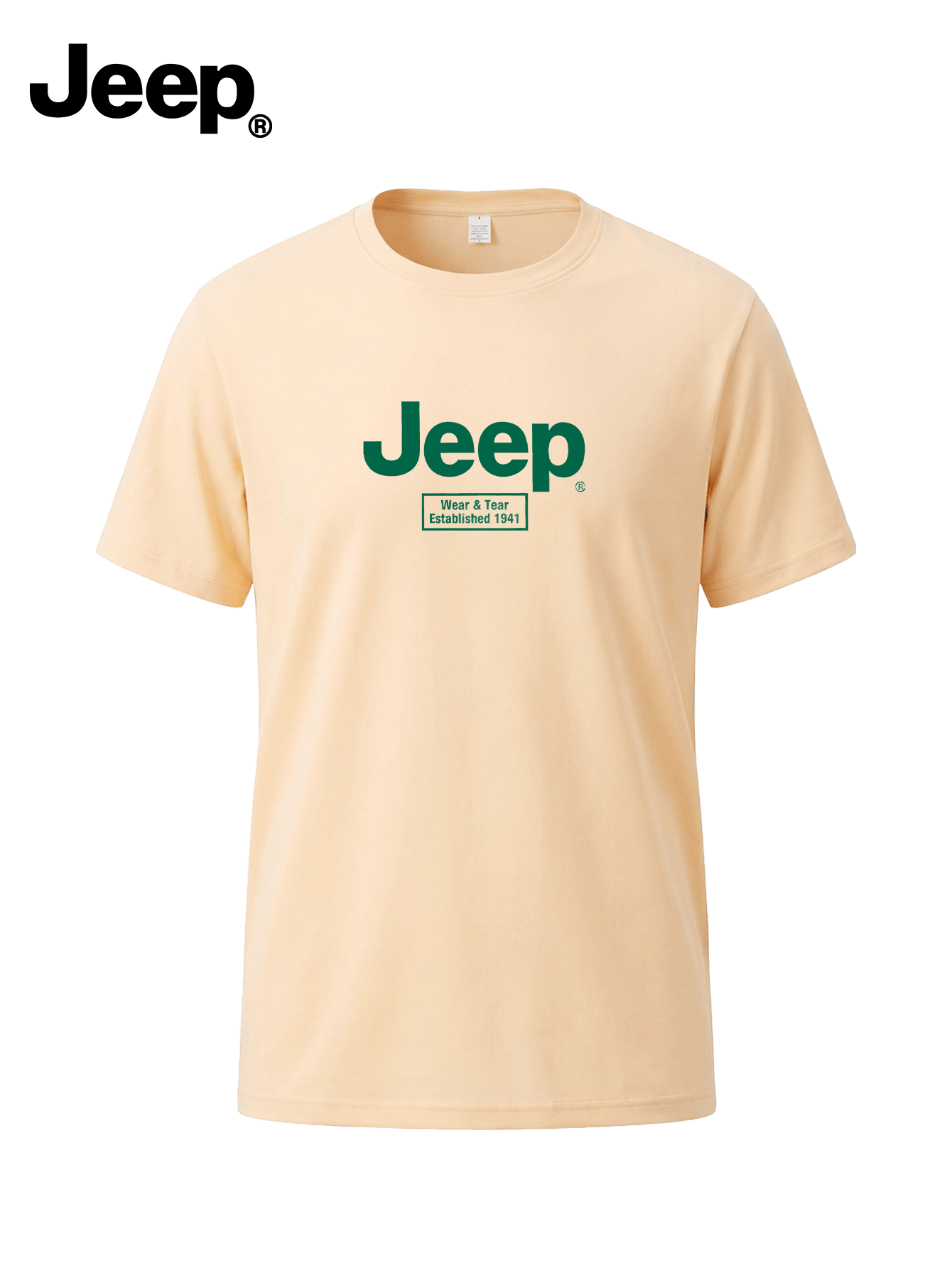 JEEP Proleće/Leto 2026 Nova Muška Majica sa Okruglim Izrezom, Cityboy Stil, Svestrana, Moderna, Jednostavna Majica sa Kratkim Rukavima i Printom
