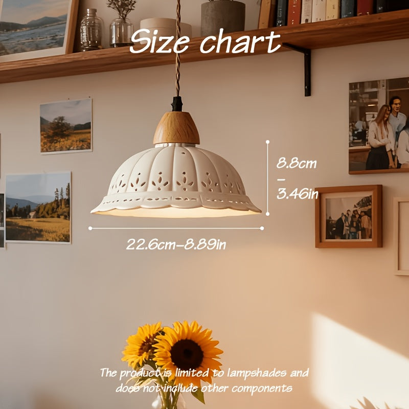 Ins Stil Šuplji Abažur, Dekoracija za Uređenje Pored Kreveta, Lako Belo Senko za Lampu (Sijalica Nije Uključena), Dekor za Ambijent Spavaće Sobe, Prodaje se Samo Senko za Lampu Bez Dodataka, Veoma Pogodno za Ručnu Izradu