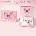 9 kom/ART VALUE Dream Wings Dream Set za Šminkanje, Kompletan Set Šminkarskih Proizvoda, sa Prefinjenim Reljefnim Dizajnom, Obuhvata Sve Stavke, Pogodan za Sve Tipove Kože, Idealno za Sezonu Venčanja, Rođendanske Poklone, Božićne Dekoracije i Poklone za N