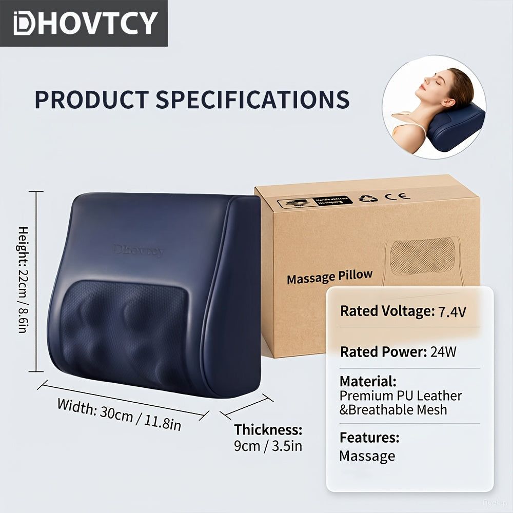 Dhovtcy 4D Masaža Gnječenjem, Podesiva Rotirajuća Glava za Masažu sa Grejanjem i Brzinom, Za Upotrebu na Celom Telu Kod Kuće/Kancelarije - Unisex Poklon