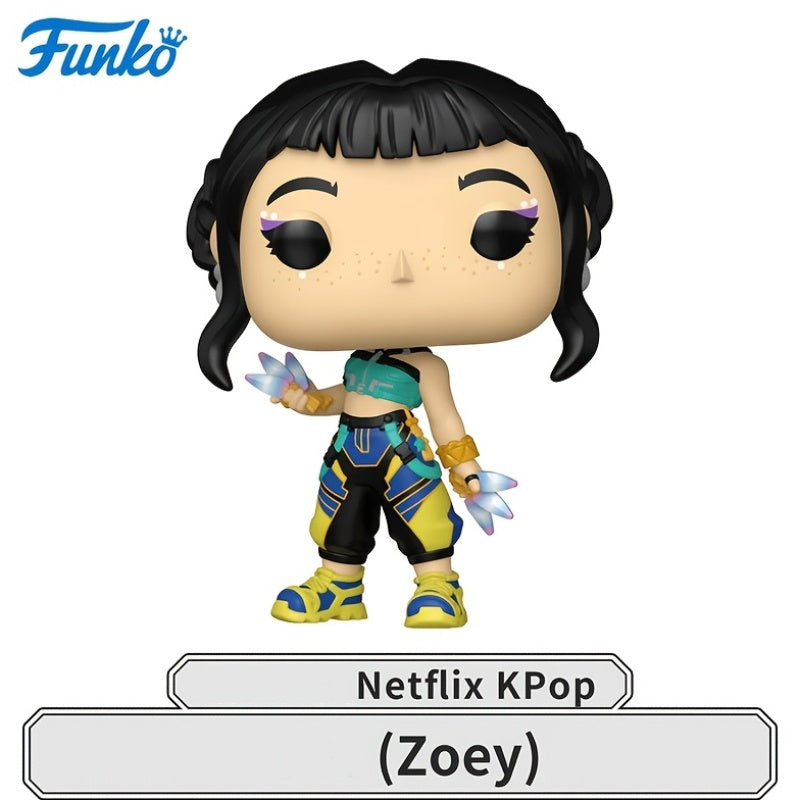 Funk POP Demon Hunter K-POP Demon Slayer Girl Group Rumi Zoey Mira Qin Yu (Random Style) - Birthday Gift Idea - Official Merchandise - Collectible Display Model Figure - Anime Fan Collection - Desktop Ornament
