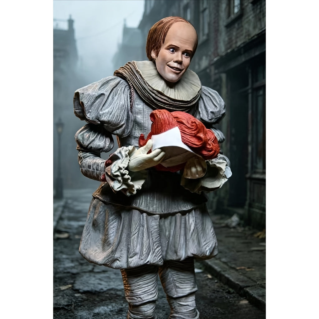 WB Boxed NECA It Ultimate Bob 'S Pennywise 7-Inch Figure, Exquisite Craftsmanship And Rich Additions, Perfect for PC Case Decoration, Bookshelf Display, And Ideal for DC Fans' Birthday, Halloween/Birthday/Christmas Gift/Collection