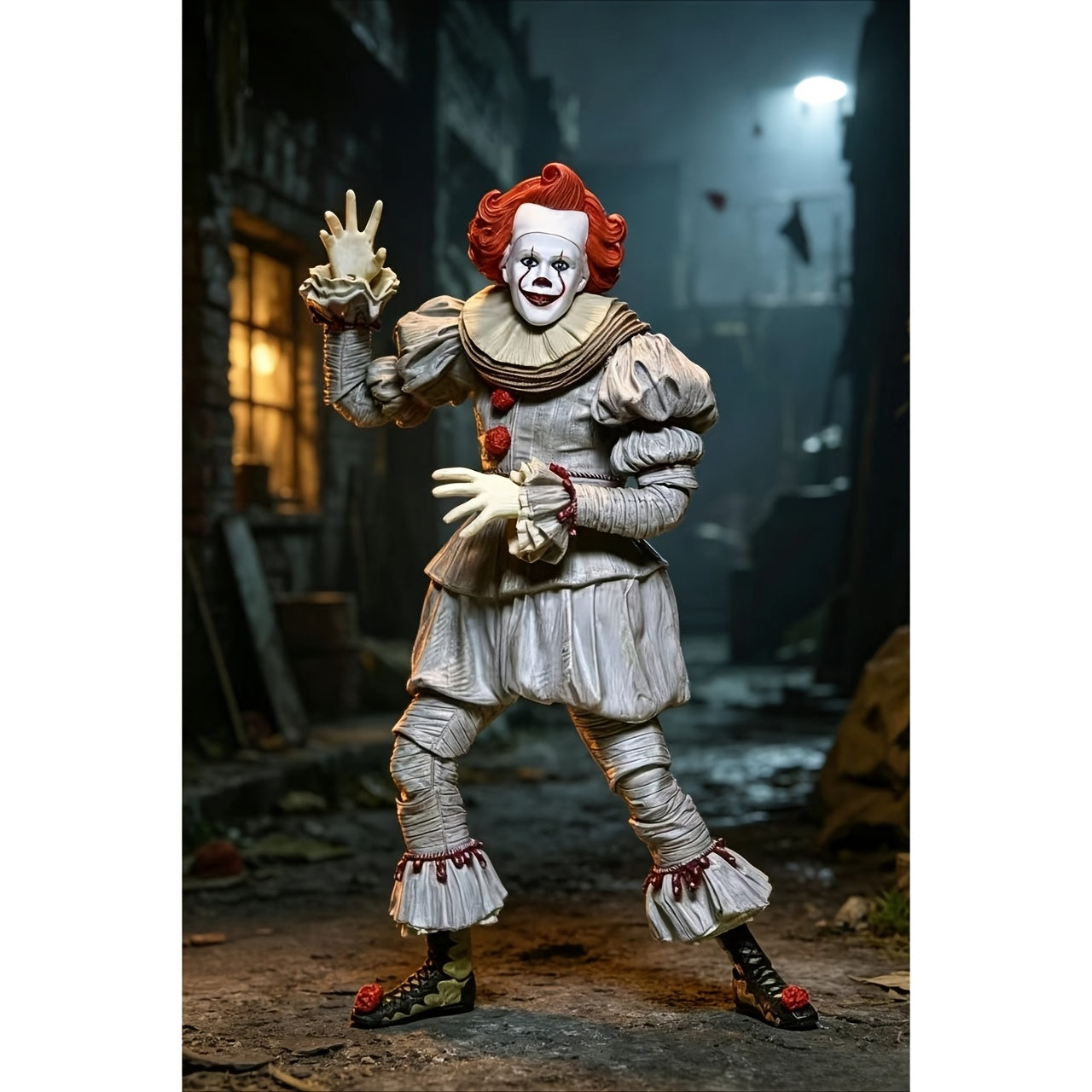 WB Boxed NECA It Ultimate Bob 'S Pennywise 7-Inch Figure, Exquisite Craftsmanship And Rich Additions, Perfect for PC Case Decoration, Bookshelf Display, And Ideal for DC Fans' Birthday, Halloween/Birthday/Christmas Gift/Collection