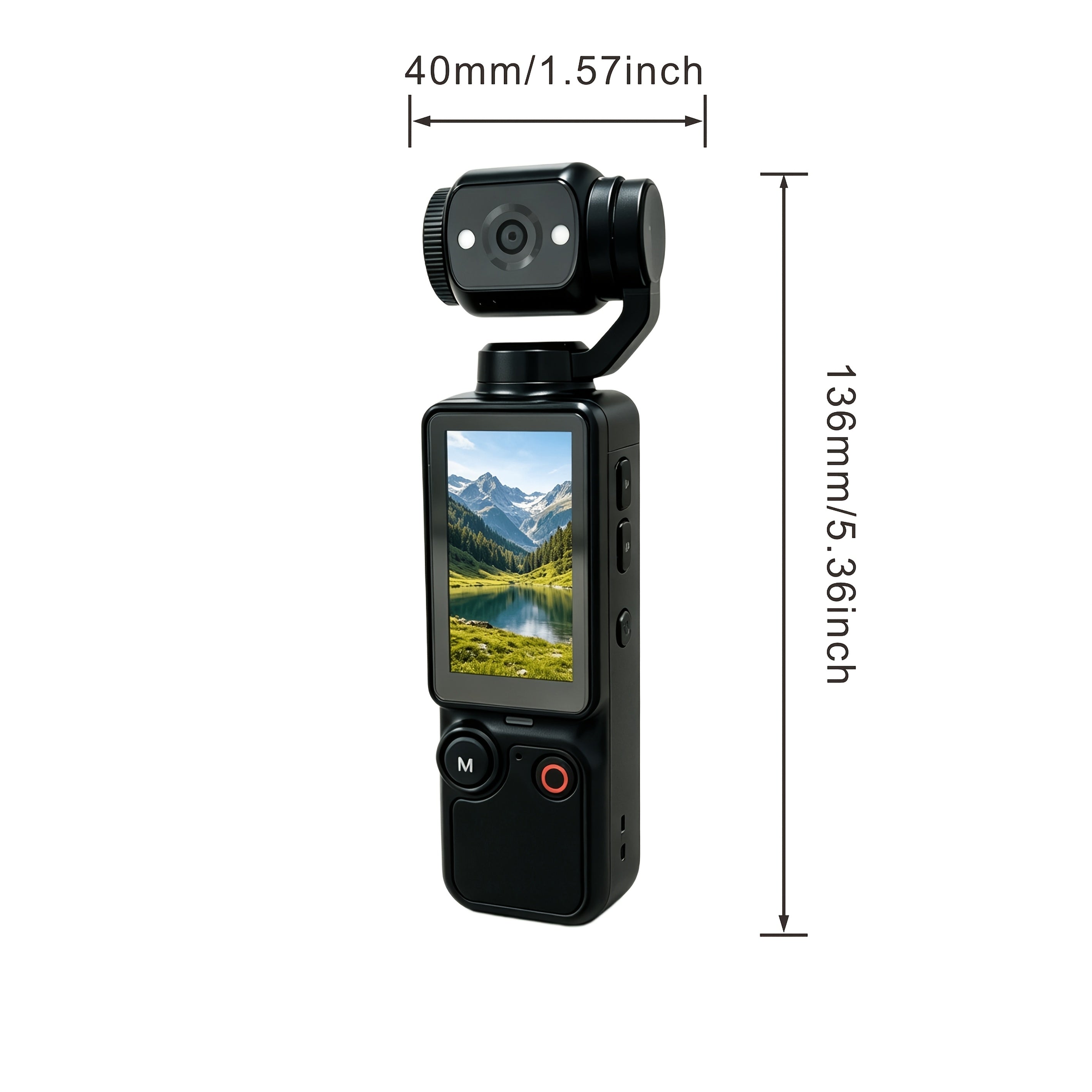Ultra-Clear Pocket Camera 4, Handheld Sports Camera, Equipped with a 180° Rotatable Lens, a 1.9-Inch Flip Color Screen, a Built-In 2000Mah Battery, Type-C Fast Charging, Comes with a 32GB Memory Card, The Camera Can Be Expanded Up to 128GB