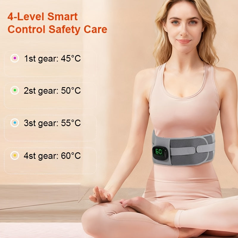 Bežični pojas za masažu struka sa 4 podesiva režima temperature, ergonomski dizajniran da odgovara krivini struka, pruža nežno iskustvo masaže struka sa vibracijom, savršen USB punjivi porodični poklon