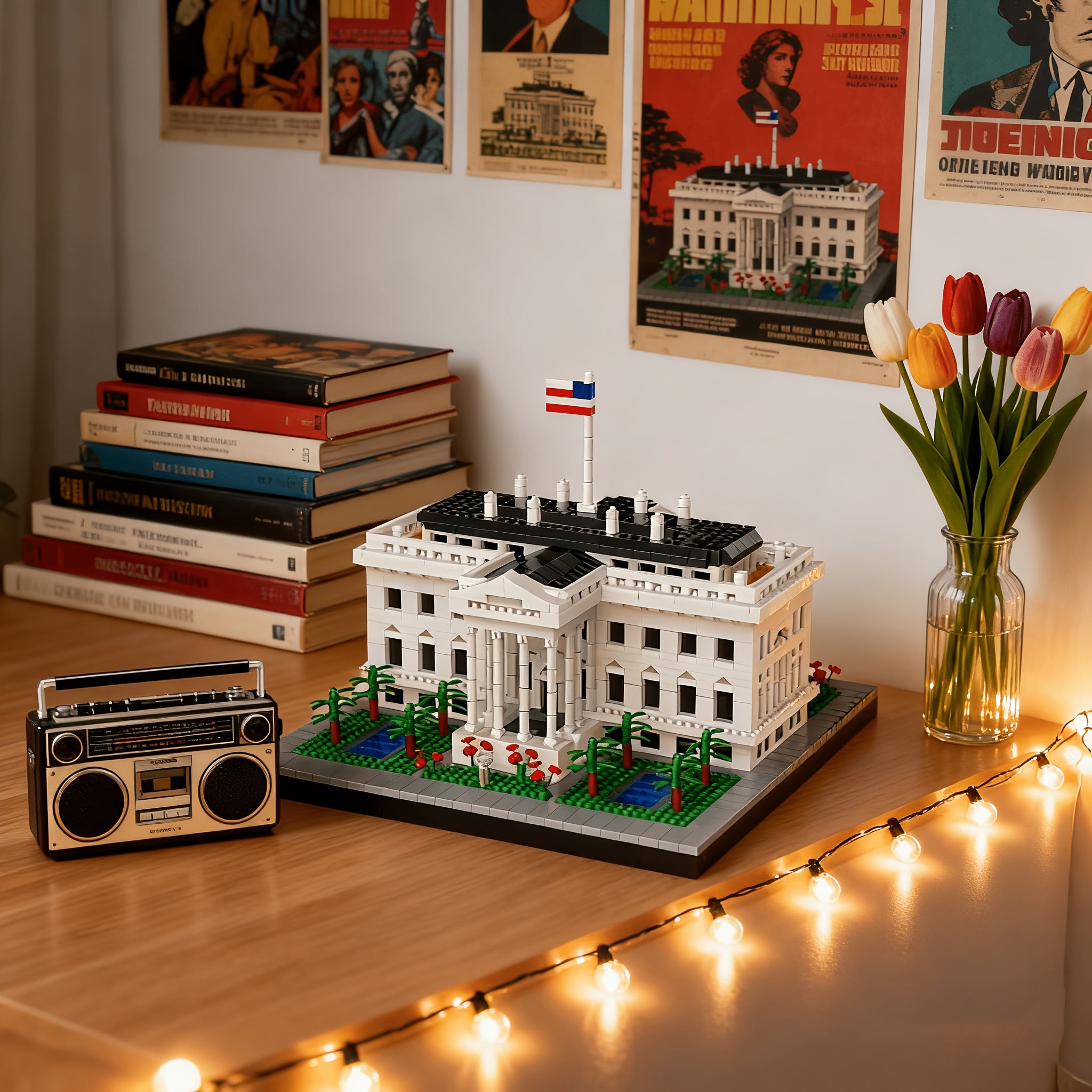 UNESCO Svetska Baština Bela Kuća Model Kockica 3D Puzzle Sklopiva Mozgalica Opuštanje Stresa Vežba Manualna Sposobnost I Koncentracija Umetnička Kolekcija Ornament Rođendanski Poklon Igračka