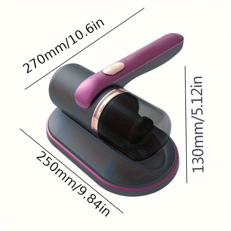 Bežični ručni usisivač za dušek, alat za čišćenje domaćinstva sa USB punjenjem, uklanja prašinu i dlake, podešavanje u 2 brzine, visokoefikasan filter, profesionalno čišćenje kreveta, sofa, kauča, stolica, jastuka, poklon za Dan očeva i Dan majki