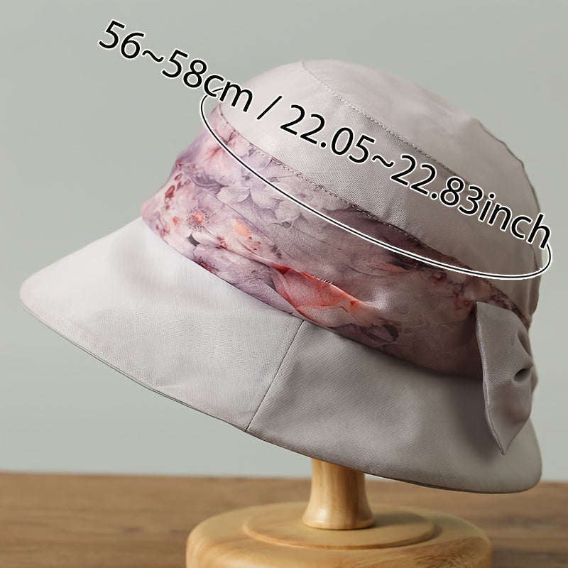 Šešir od dudovog svile za žene, letnji šešir lagani prozračan elegantni vezeni modni ribarski šešir