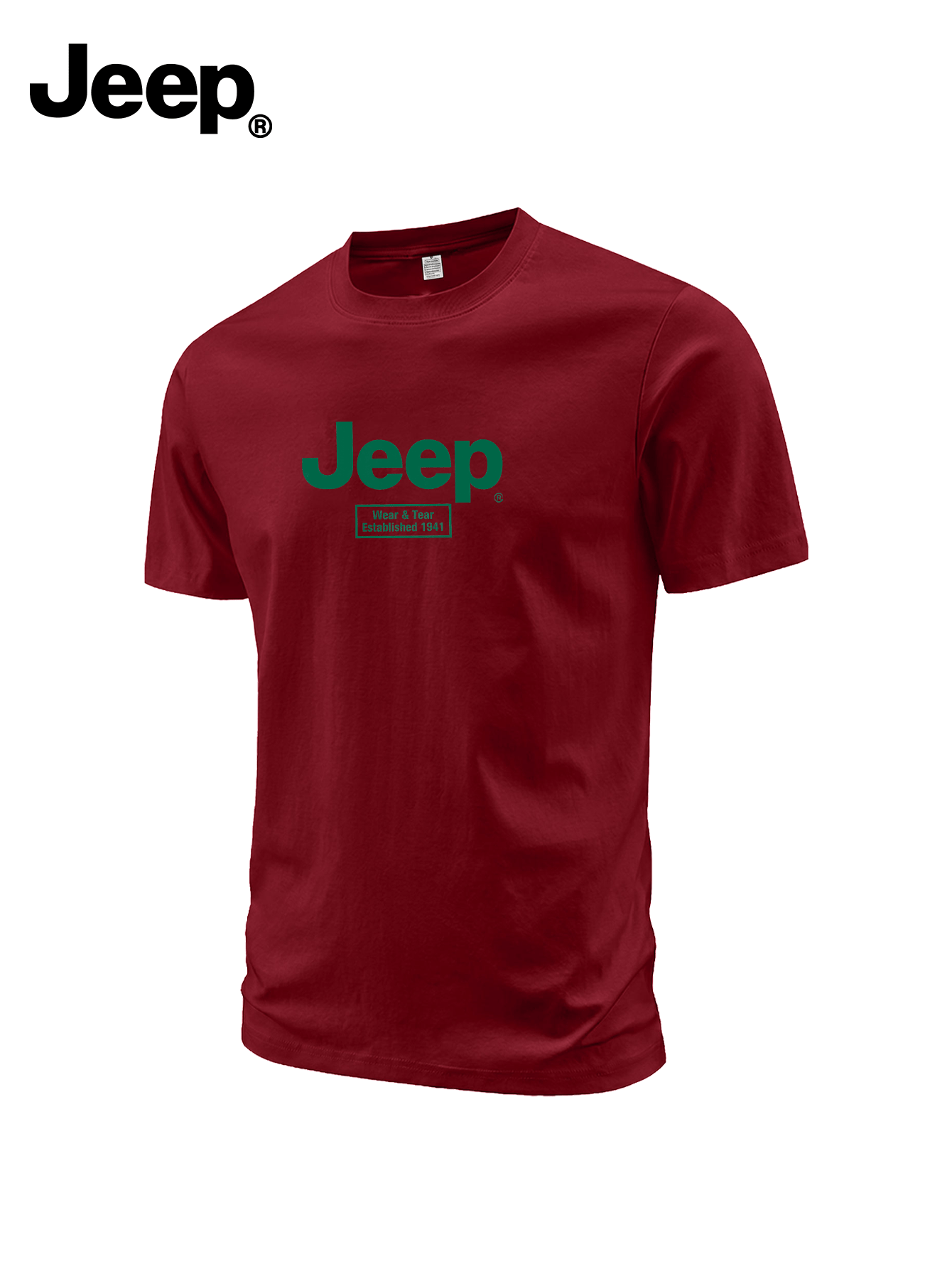 JEEP Proleće/Leto 2026 Nova Muška Majica sa Okruglim Izrezom, Cityboy Stil, Svestrana, Moderna, Jednostavna Majica sa Kratkim Rukavima i Printom