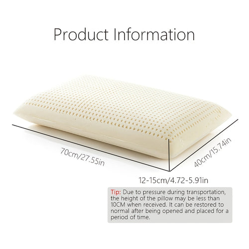 A TALALAY Natural Latex Pillow, Bread Structure Large Size Latex Pillow, Talalay Process Physical Foaming Is Healthier, High Elasticity, Soft And Q-Elastic to The Touch with Support