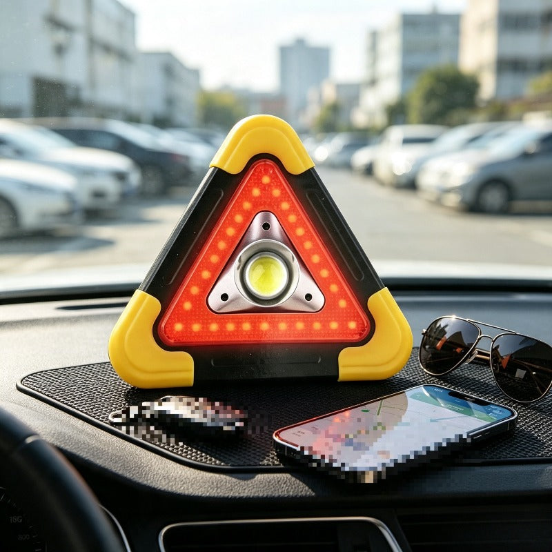 Dostava iz lokalnog skladišta, Punjivo trokutasto LED svetlo za upozorenje, Putno svetlo za hitne slučajeve sa treptanjem, Prenosivo svetlo za upozorenje na opasnost za kvar automobila, Vodootporno radno svetlo za hitne slučajeve u vozilu, kampovanje, odr