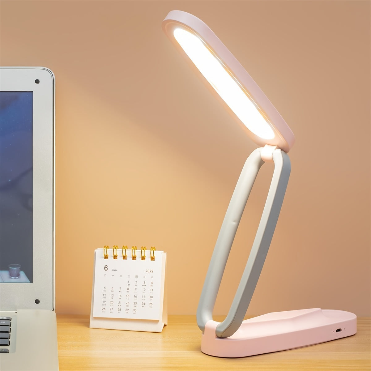 1 komad Sklopiva LED Stona Lampa | Punjiva, Podešljiva, Svetlo za Zaštitu Očiju sa 3 Nivoa Osvetljenja, USB Punjenje, Prenosiva za Kuću, Kancelariju, Putovanja