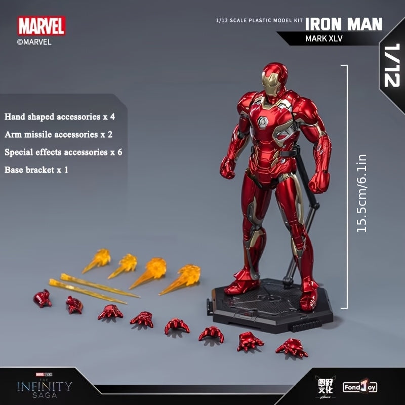 Iron for Man MK45 Fondjoy Assemble Model Genuine Iron for Man Model 15cm ABS Material 1/12 Scale Figures Birthday Gift