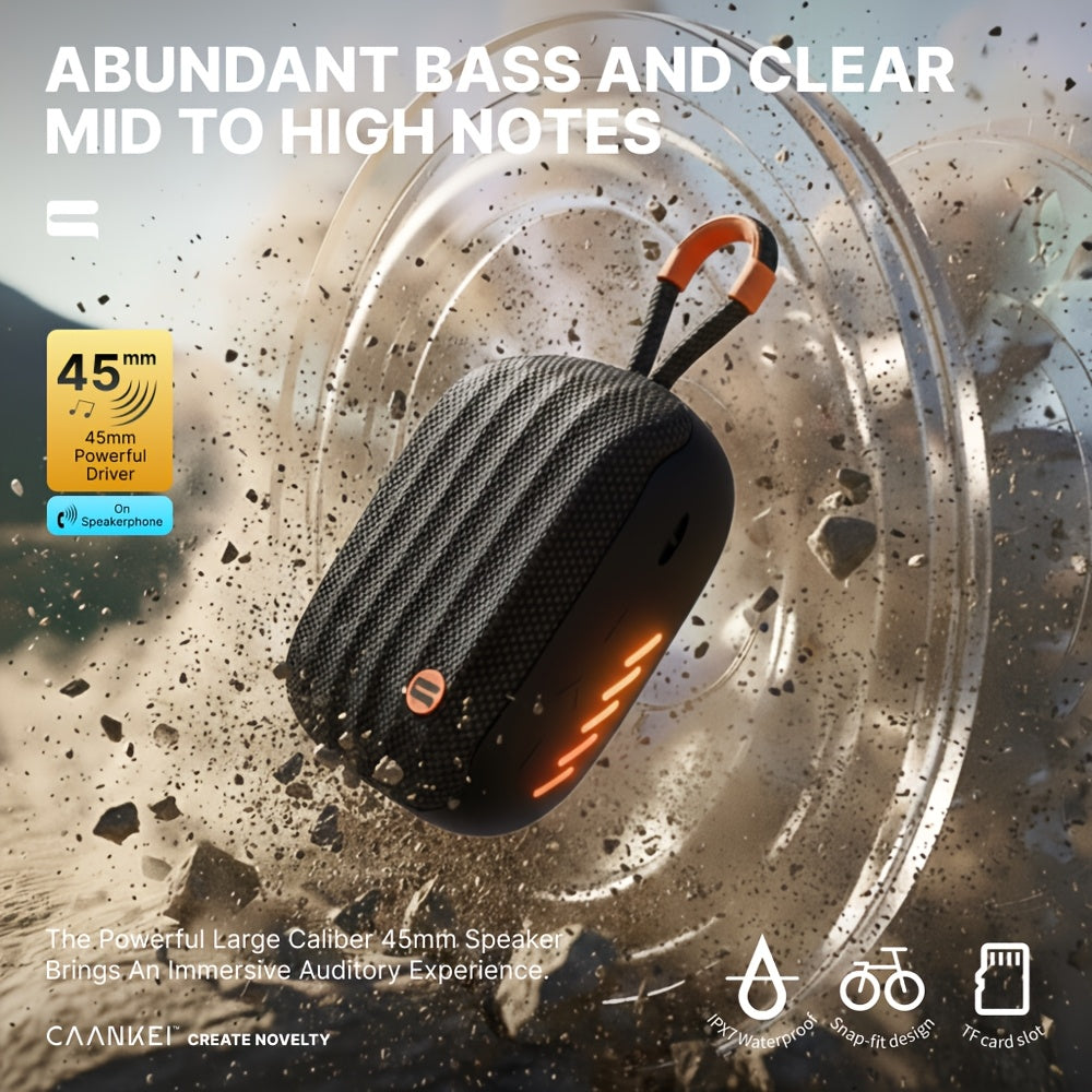 Smart Wake-up Voice Cycling Speaker with TF Card Slot, Latest Cycling Speaker, Convenient and Compact - TWS Pairing, Ultra-long Battery Life - Wind-noise Resistant Built-in Microphone, Suitable for Computers and Mobile Phones for Direct Calls