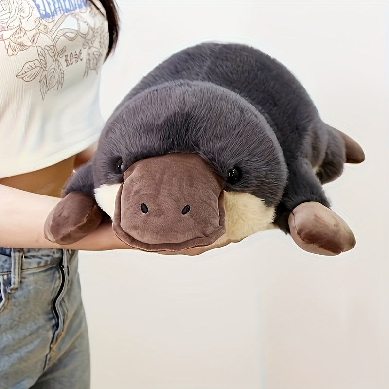 100cm/39.37in Simulated Platypus Plush Doll Soft Throw Pillow Platypus Stuffed Animal Emulational Plush Toys Home Supplies Birthday Halloween Easter Valentine's Day Perfect Gifts for Boys and Girls