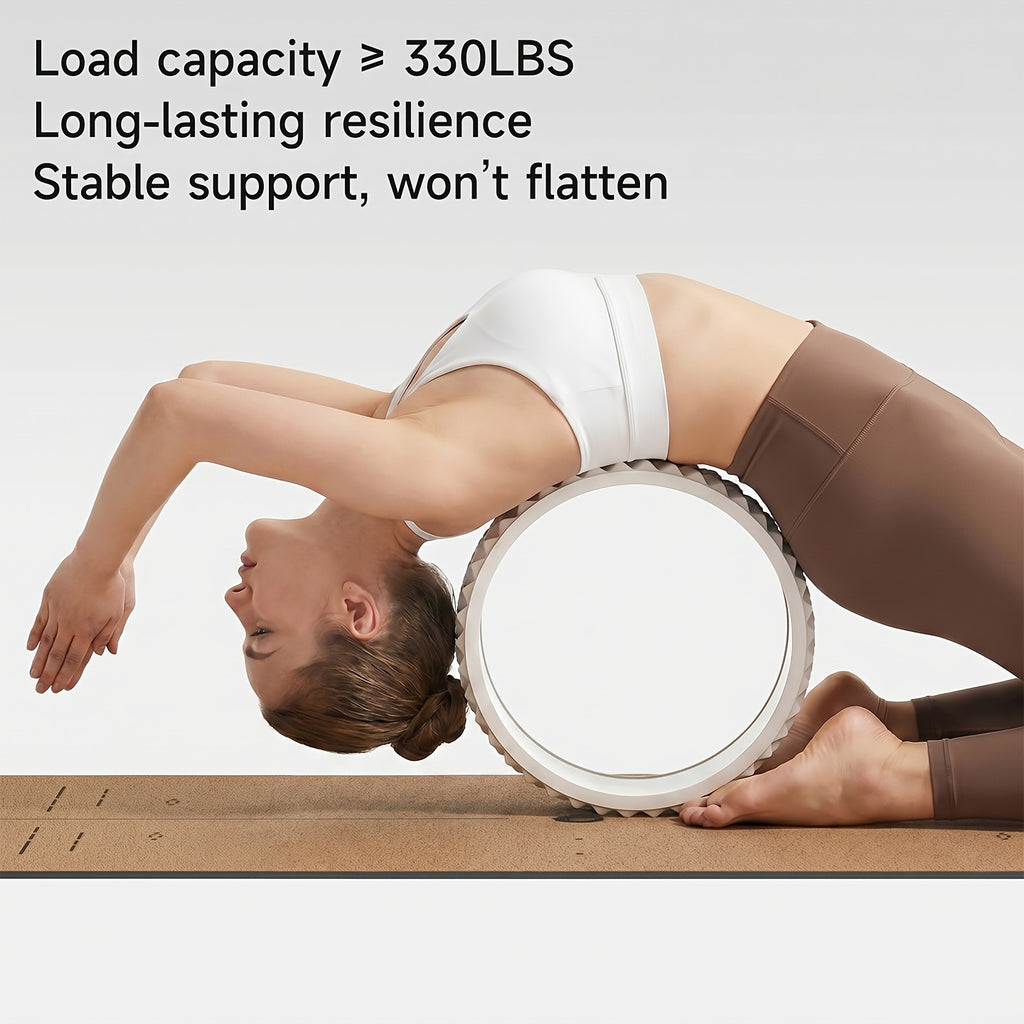 1 Widened Non-Slip EVA Yoga Wheel, Back Opening And Shoulder Opening Back Bending Artifact, Deep Massage to Soothe The Waist And Back, Wave Massage Fitness Roller, Beginner Home Fitness Pilates Massage Back Roller, Unisex