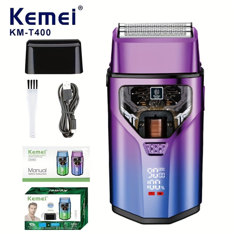Kemei KM-T400 Električni brijač za muškarce, Električni super čist recipročni brijač za bradu