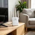 Pošiljka iz lokalnog skladišta, boja nasumična, bežični WiFi pojačivač od 300Mbps, bežični repetitor sa 4 antene, pojačivač WiFi signala za dom, podržava repetitor/ruter/AP mod, pogodan za korišćenje u kući i kancelariji