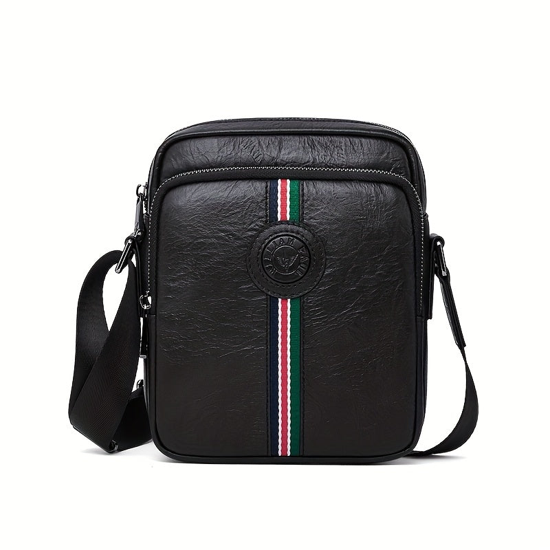 Emperor Paul Men's Single-Shoulder Bag, Genuine Top-Grain Cowhide Genuine Leather, Business Outing Fashionable Trendy Men's Crossbody Bag