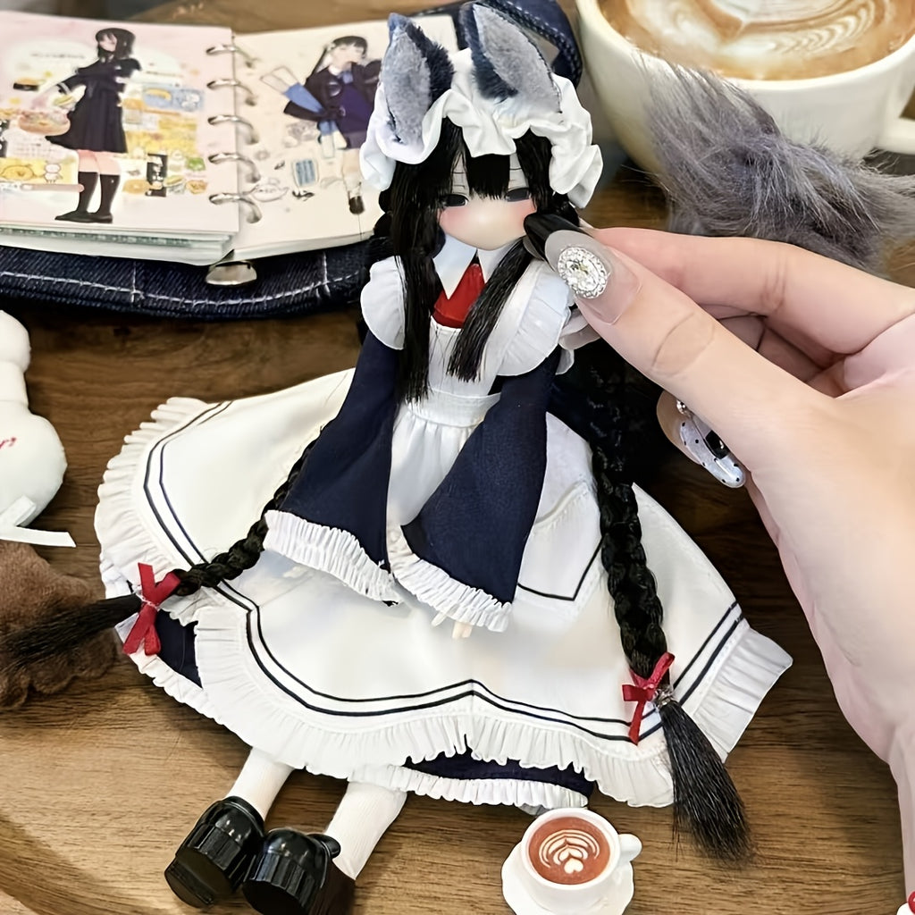 Random 1pc: Electrical Street BJD Special Six-Jointed Articulated Doll, MJD Doll, Trendy Toy Figure Collectible Ornament, Multi-Jointed Articulation, Exquisite Clothing Accessories for Dress-Up, Desktop and Home Display