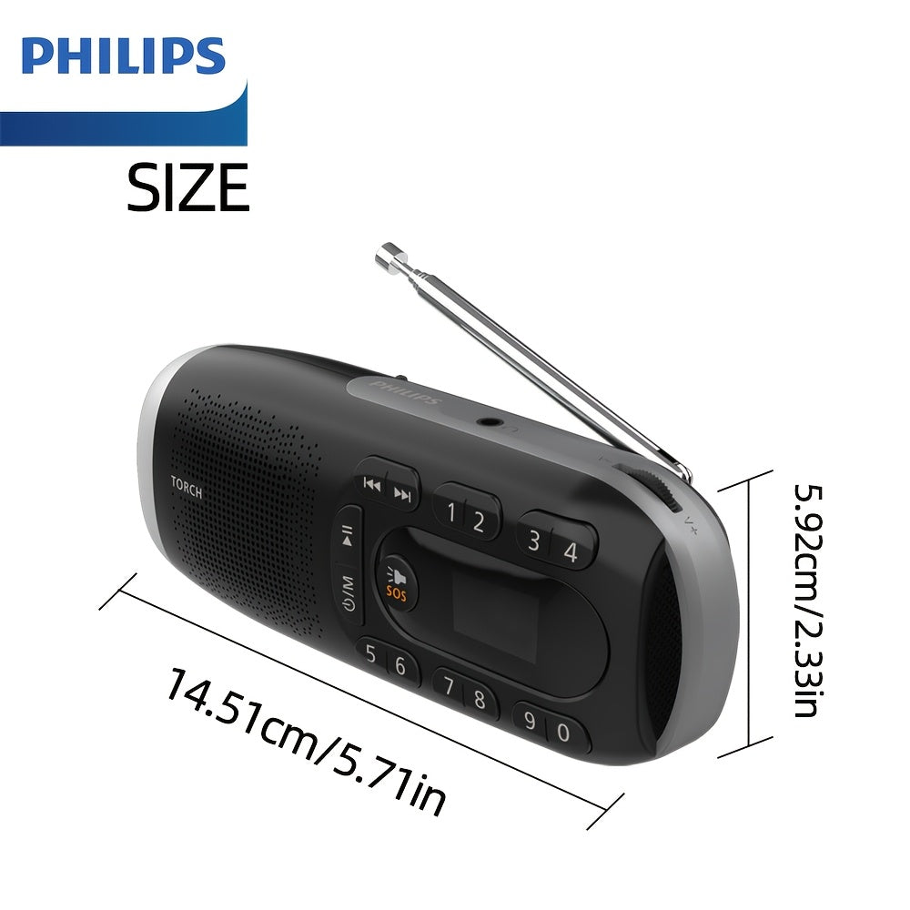 Philips Hitni Radio, Veliki Digitalni Ekran, Precizna Frekventna Modulacija, Čist Kvalitet Zvuka, Klasičan Izgled, Jednostavna Upotreba, Izvanredno Trajanje Baterije, Slušanje Celog Frekventnog Opsega Bez Mrtvih Uglova