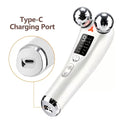 V-Shaped Facial Roller Massager, 3D Spherical Roller Massager, Face and Neck Massager, 8 Modes and 9 Vibration Intensity Levels, Ideal for Travel and Home Use, Beauty Tool for Women, Holiday Gift for Women
