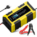 12V 6A Pametni punjač akumulatora za automobile sa LCD ekranom u boji, identifikacijom temperature, trickle punjenjem i održavanjem akumulatora za automobile, motocikle i kosilice - EU utikač, akumulator nije uključen