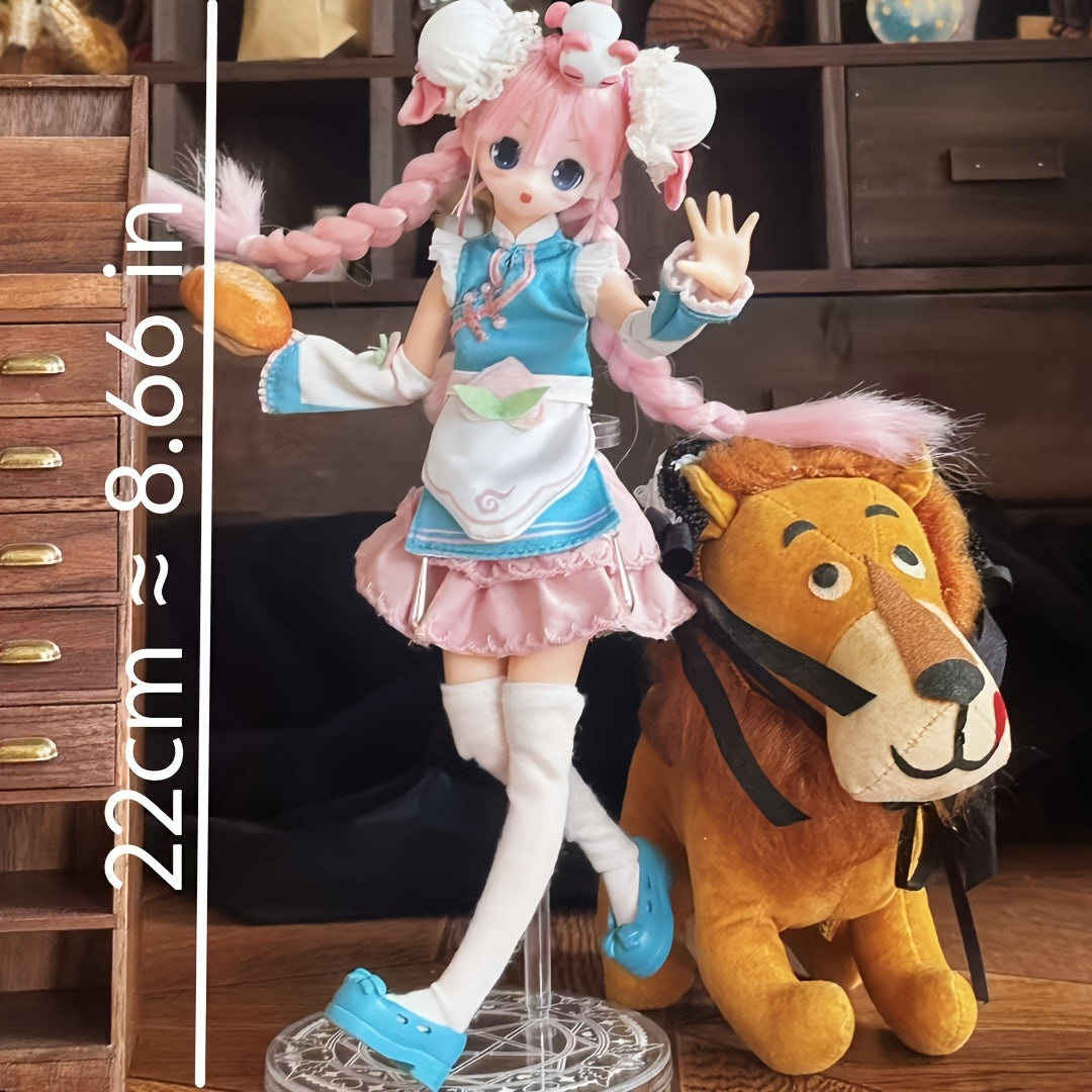 Random 1pc: Electrical Street BJD Special Six-Jointed Articulated Doll, MJD Doll, Trendy Toy Figure Collectible Ornament, Multi-Jointed Articulation, Exquisite Clothing Accessories for Dress-Up, Desktop and Home Display