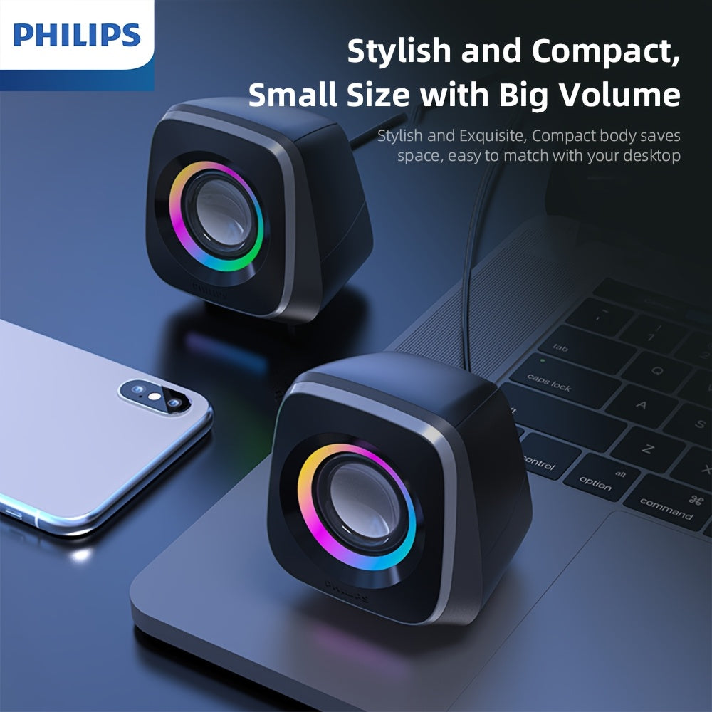 Philips Wired BT Speaker Delivers High Fidelity Sound Quality with Perfect Sound Effects, High Compatibility, Plug And Play, Convenient And Fast. It Also Has BT Connection Function, Making It an Excellent Choice for Music, Movies And Games