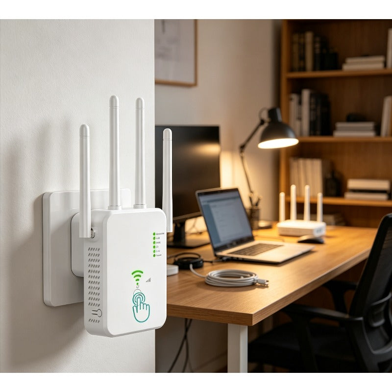 Pojačivač WiFi signala sa 4 antene 300Mbps 2.4G jednoopsežni bežični repetitor, AP ruter mod za pojačanje interneta za dom, spavaću sobu, kancelariju