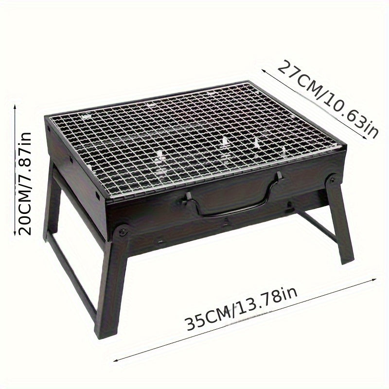 42.5 X 29 Cm Veliki Sklopivi Prenosivi Roštilj za BBQ, Roštilj, Stalak za Roštilj, Stalak za Pečenje Mesa