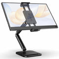 Stalak za tablet od 11,94cm do 46,99cm za iPad, mobilni telefon i tablet, aluminijumski držač za tablet sa više uglova, čvrsta metalna baza za sto, podesivi držač za tablet sa rotacijom od 360 stepeni