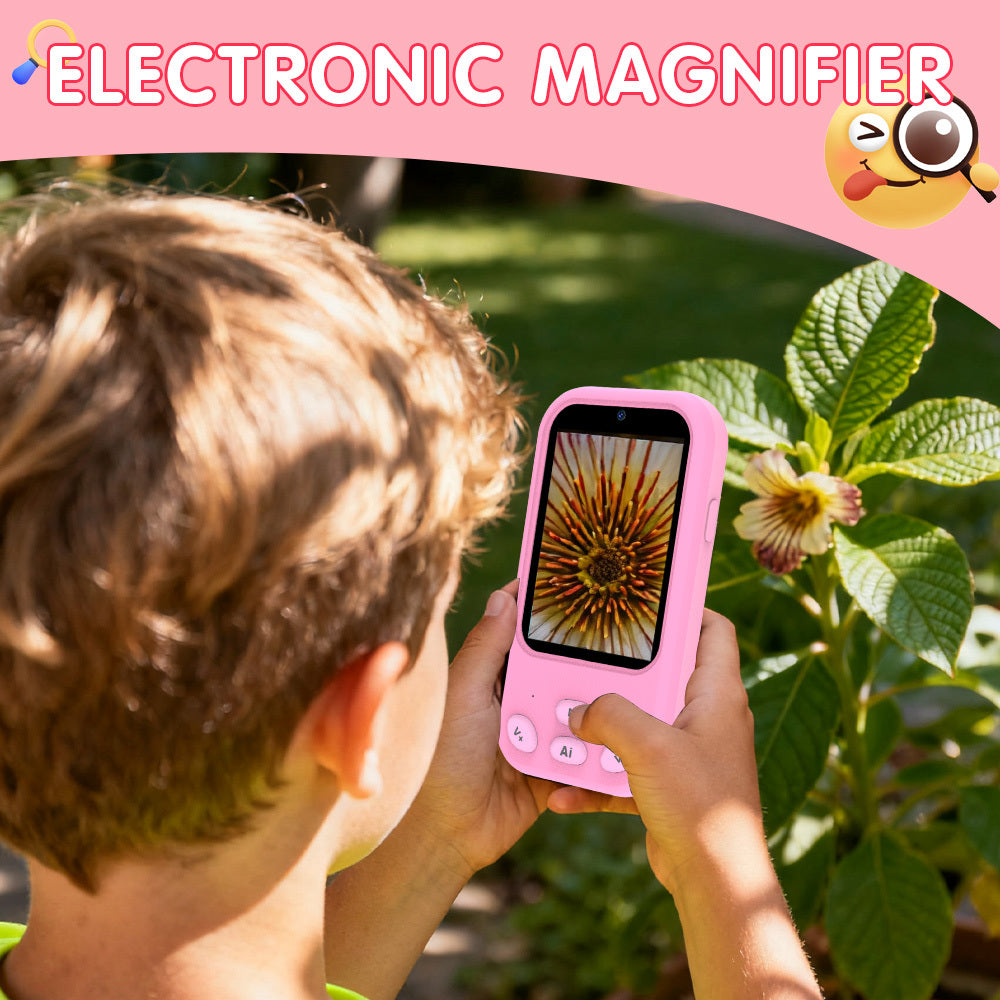 Dečiji AI pametni telefon, Edukativni telefon za učenje, Prepoznavanje objekata na fotografijama, 20 jezika online klasičnih priča za laku noć sa redovno ažuriranim sadržajem sa servera, Funkcija muzike i fotografija, Dečija funkcija voki-tokija, Funkcija