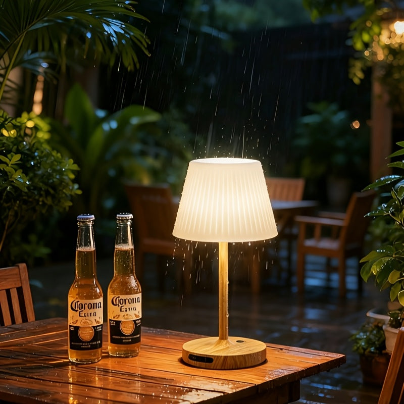 Tuš lampa za kupatilo, bežična lampa sa baterijom od 4000mAh, punjiva stona lampa sa dodirnom kontrolom, stona lampa sa 3 boje i podešavanjem jačine svetlosti za terasu, kampovanje, restoran, kućnu kuhinju, spavaću sobu, IP54