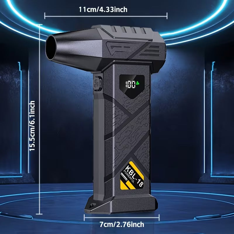 9000000RPH 3-in-1 High-Power Wind Snow Blower/Snow Remover, Portable Turbine Jet Blower, USB-C Fast Charging, 6-Speed Powerful Wind Speed Adjustment, Suitable for Dust Removal (Car/Computer), Snow Pile Clearing, and Leaf Blowing, Cooling