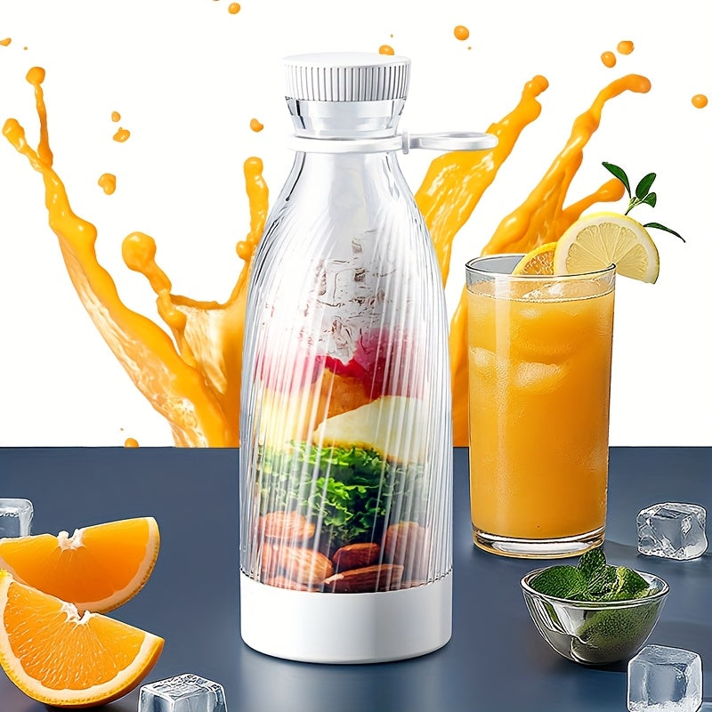 Prenosivi električni USB sokovnik-blender, mini blender za smoothie, salate i sokove, 420ml sa LED displejem, višenamenski aparat za pravljenje soka