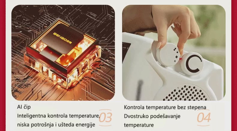 Ventilator sa toplim vazduhom i dvostrukom kontrolom temperature